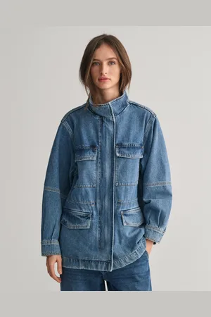 GANT Dam Fältjacka i denim (M)