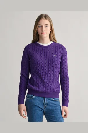 GANT Teens Teen Girls Shield kabelstickad bomullströja (134/140)