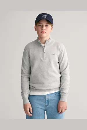 GANT Teens Teens Shield bomullströja med halv dragkedja (134/140)