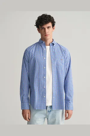 GANT Herr Regular fit ginghamvävd poplinskjorta (S)