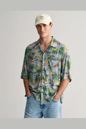 GANT Herr Relaxed fit kortärmad hawaiiskjorta (M)