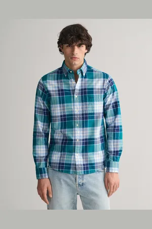 GANT Herr Regular fit Archive rutig oxfordskjorta (S)