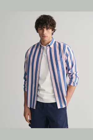 GANT Herr Regular fit Parasol randig poplinskjorta (4XL)