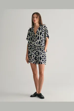 GANT Dam Relaxed fit dra-på-shorts med monogram (34)
