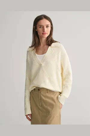 GANT Dam Strukturstickad Rugger (XS)