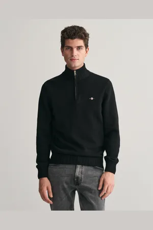 GANT Herr Casual bomullströja med halv dragkedja (S)