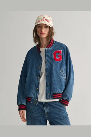 GANT Dam Collegejacka i denim (XS)