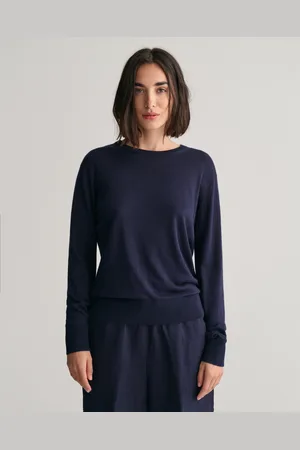GANT Dam Finstickad tröja med rund hals (XS)