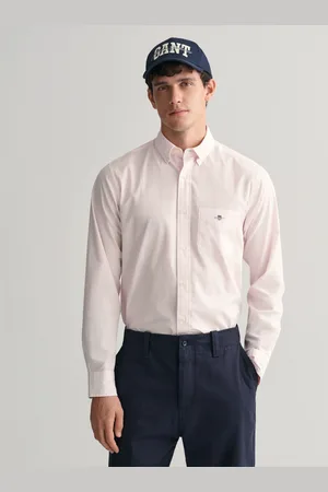 GANT Herr Regular fit randig poplinskjorta (S)