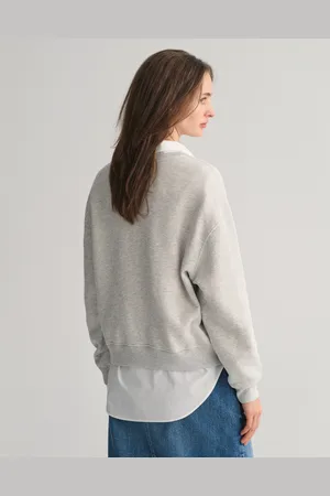 GANT Dam Graphic rundhalsad sweatshirt (XS)