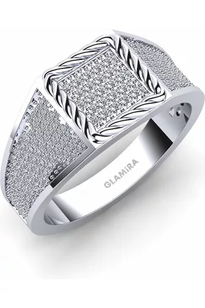 GLAMIRA Fashion HERRRINGAR Cobalion 375 Vitguld/Swarovski Kristaller