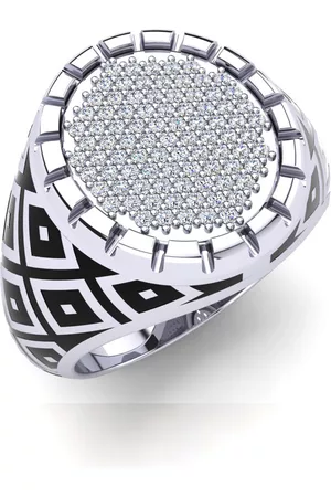 GLAMIRA Fashion HERRRINGAR Almedin 375 Vitguld/Diamant