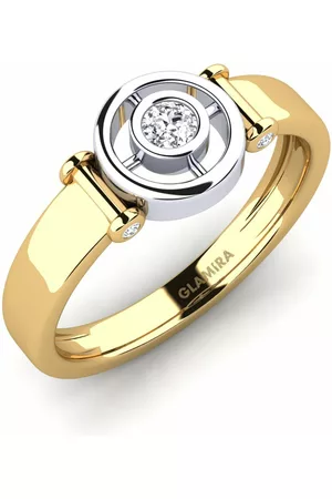 GLAMIRA Fashion HERRRINGAR Albeiro 375 Gult & Vit Guld/Diamant