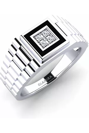 GLAMIRA Fashion HERRRINGAR Draughn 375 Vitguld/Swarovski Kristaller