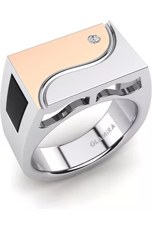 GLAMIRA Fashion HERRRINGAR Senon 375 Vit & Rött Guld/Diamant