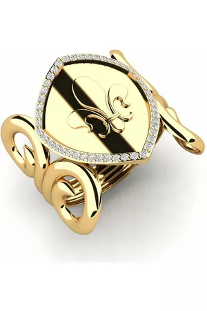 GLAMIRA Fashion HERRRINGAR John 375 Gult Guld/Diamant