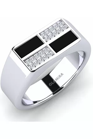 GLAMIRA Fashion HERRRINGAR Aluin 375 Vitguld/Diamant