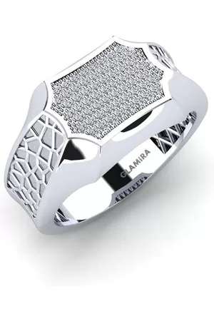 GLAMIRA Fashion HERRRINGAR Mortimer 375 Vitguld/Swarovski Kristaller