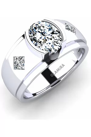 GLAMIRA Fashion HERRRINGAR Amaud 585 Vitguld/Swarovski Kristaller