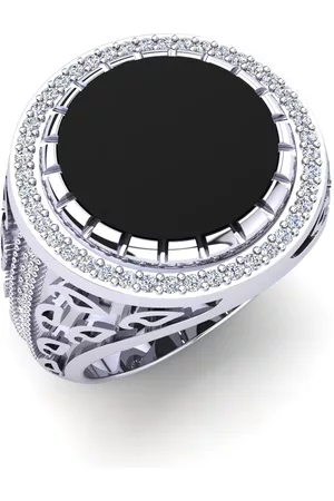 GLAMIRA Fashion HERRRINGAR Valdimar 585 Vitguld/vit safir