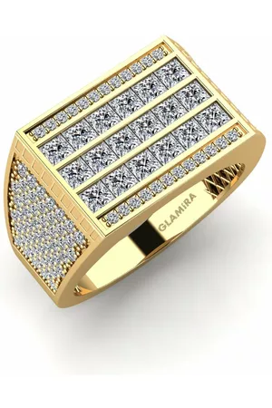 GLAMIRA Fashion HERRRINGAR Oum 375 Gult Guld/Swarovski Kristaller