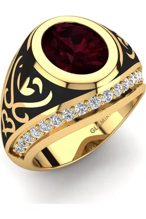 GLAMIRA Fashion HERRRINGAR Todrick 750 Gult Guld/Granat