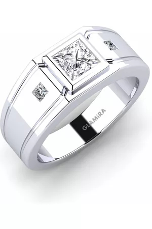 GLAMIRA Fashion HERRRINGAR Keaton 375 Vitguld/Diamant
