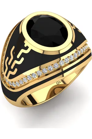 GLAMIRA Fashion HERRRINGAR Tubias 375 Gult Guld/Svart Diamant