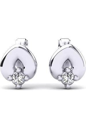 GLAMIRA Fashion Örhängen Örhänge För Barn Deatta 585 Vitguld/vit safir