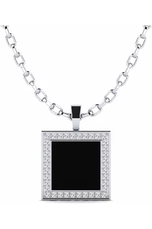 GLAMIRA Fashion HERRHALSBAND Hängsmycke Jungle 375 Vitguld/Diamant