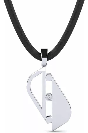 GLAMIRA Fashion HERRHALSBAND Hängsmycke Palos 375 Vitguld/Diamant