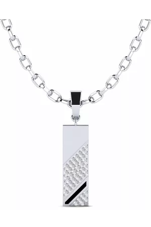 GLAMIRA Fashion HERRHALSBAND Hängsmycke Ensortel 585 Vitguld/Swarovski Kristaller
