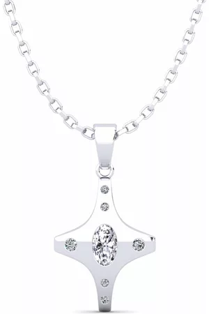 GLAMIRA Fashion HERRHALSBAND Hängsmycke Riesa 375 Vitguld/Diamant