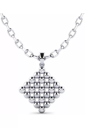GLAMIRA Fashion HERRHALSBAND Hängsmycke Cigaril 585 Vitguld/Swarovski Kristaller