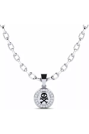 GLAMIRA Symboler HERRHALSBAND Hängsmycke Brecken 375 Vitguld/Diamant