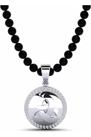 GLAMIRA Symboler HERRHALSBAND Hängsmycke Jieun 375 Vitguld/Diamant