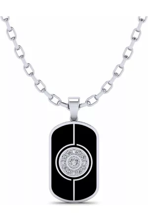 GLAMIRA Fashion HERRHALSBAND Hängsmycke Pangoro 585 Vitguld/Swarovski Kristaller