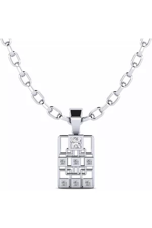 GLAMIRA Fashion HERRHALSBAND Hängsmycke Glameow 375 Vitguld/Diamant