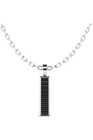 GLAMIRA Fashion HERRHALSBAND Hängsmycke Levonda 750 Vitguld/Svart Diamant