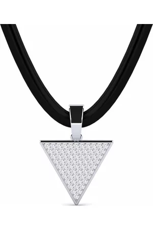 GLAMIRA Fashion HERRHALSBAND Hängsmycke Endles 585 Vitguld/Swarovski Kristaller