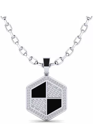 GLAMIRA Fashion HERRHALSBAND Hängsmycke Grotle 375 Vitguld/Diamant