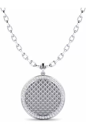 GLAMIRA Fashion HERRHALSBAND Hängsmycke Giratina 585 Vitguld/Swarovski Kristaller