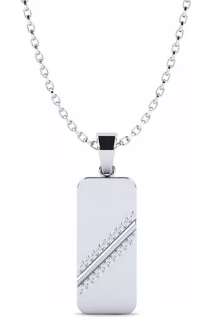 GLAMIRA Fashion HERRHALSBAND Hängsmycke Ilithya 375 Vitguld/Diamant
