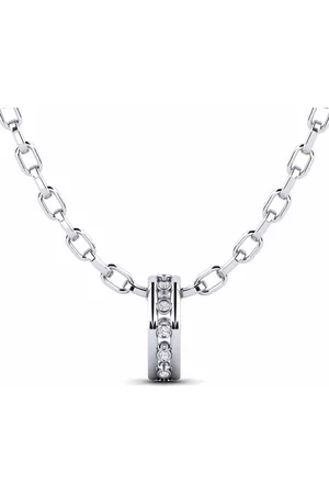 GLAMIRA Fashion HERRHALSBAND Hängsmycke Gaiva 585 Vitguld/Swarovski Kristaller