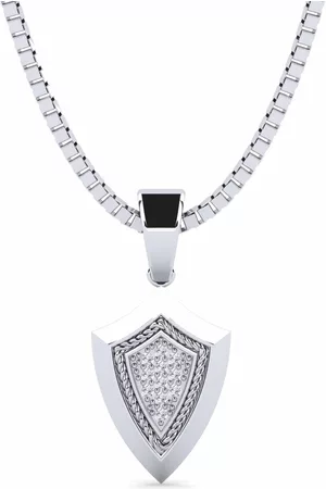 GLAMIRA Symboler HERRHALSBAND Hängsmycke Mahulena 375 Vitguld/Diamant