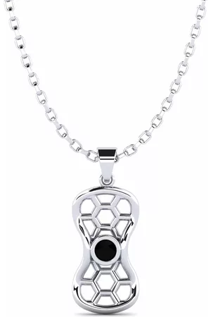 GLAMIRA Fashion HERRHALSBAND Hängsmycke Khnum 585 Vitguld/Svart Diamant