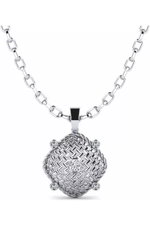GLAMIRA Fashion HERRHALSBAND Hängsmycke Cubone 375 Vitguld/Diamant
