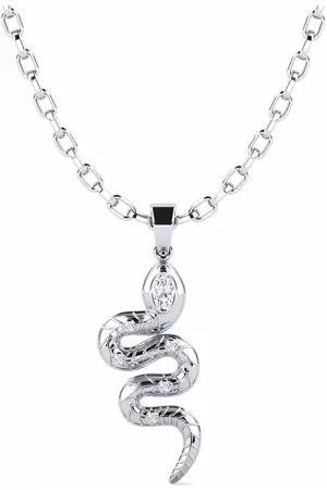 GLAMIRA Symboler HERRHALSBAND Hängsmycke Selente 375 Vitguld/Diamant