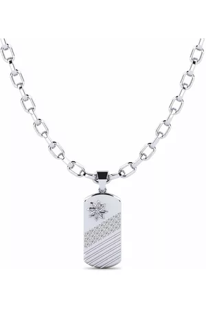 GLAMIRA Fashion HERRHALSBAND Hängsmycke Aurella 375 Vitguld/Diamant
