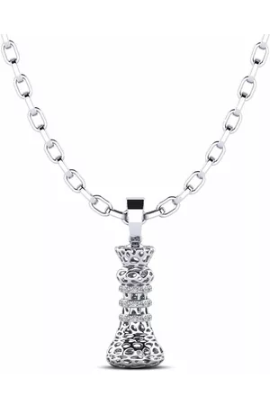 GLAMIRA Symboler HERRHALSBAND Hängsmycke Vansant 585 Vitguld/Swarovski Kristaller